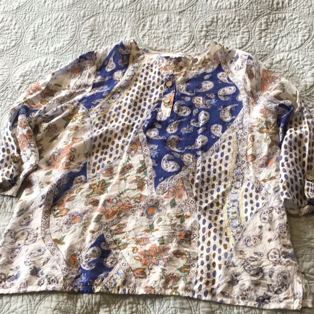 Bohemian Paisley Print Blouse